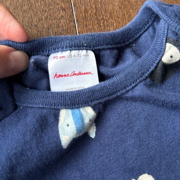 Hanna Anderson baby boys jumper overalls size 6-12 months animals winter critter - Picture 3 of 7
